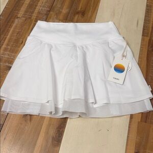 Vuori Bright White Skater Skirt